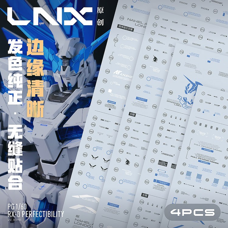 Nhãn dán nước LNX PG 1 / 60 Unicorn Perfectibility Divine RX-0