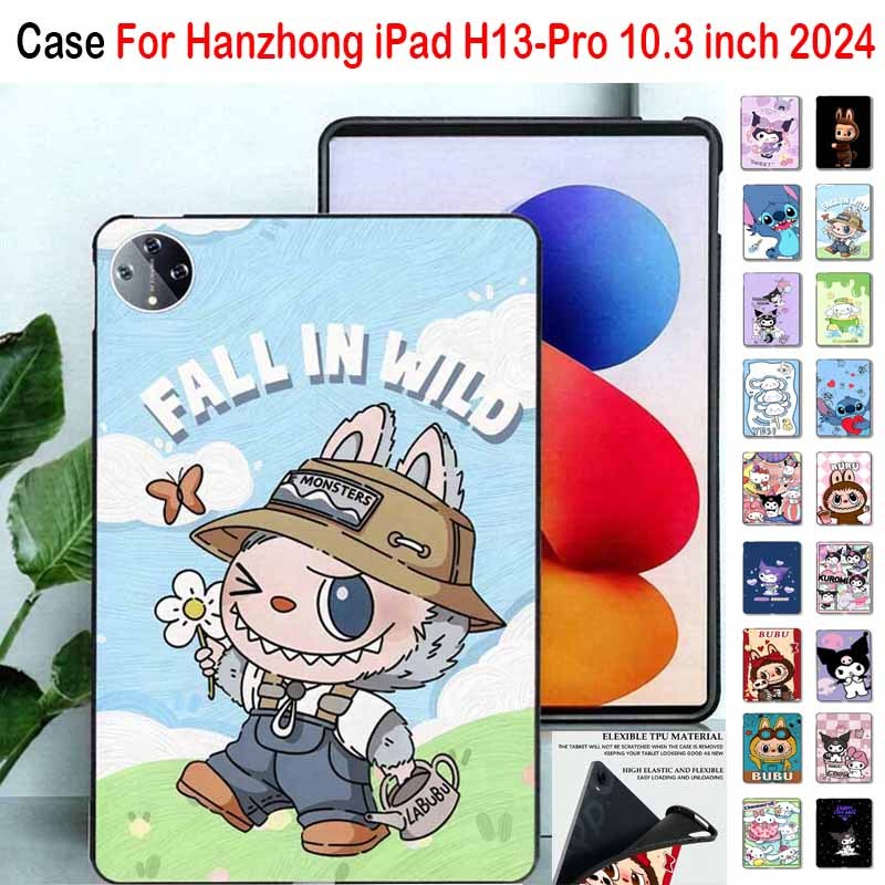 Dành Cho Hanzhong iPad H13-Pro 10.3 inch 2024 Mới Hoạt Hình Dễ Thương TPU Ốp điện thoại Chống Sốc Si