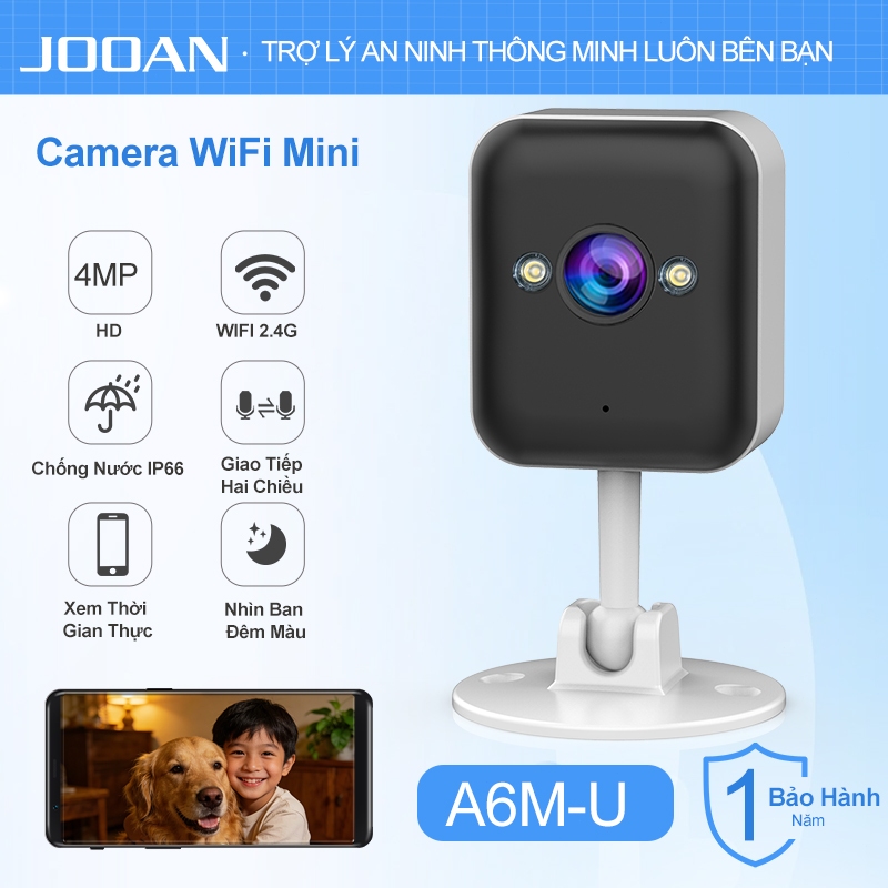 JOOAN A6M-U 4MP HD Camera WiFi Trong Nhà & Ngoài Trời Giám Sát Trẻ Em & Thú…