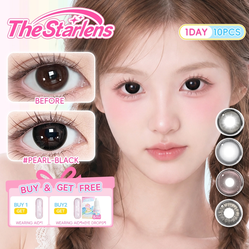 Kính áp tròng Starlens 10 chiếc lens 1 ngày Thiết kế dễ thương Đường kính 14.2-14.5 Thích hợp cho mắ