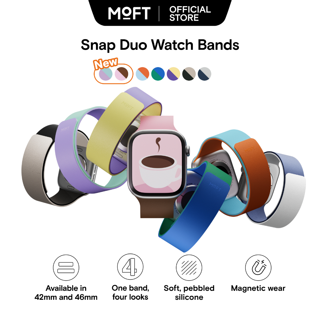 【NEW】MOFT Dây Đeo Đồng Hồ Snap Bền Bỉ Và Kiểu Dáng Thời Trang Cho Đồng Hồ cho iWatch 42mm/46mm
