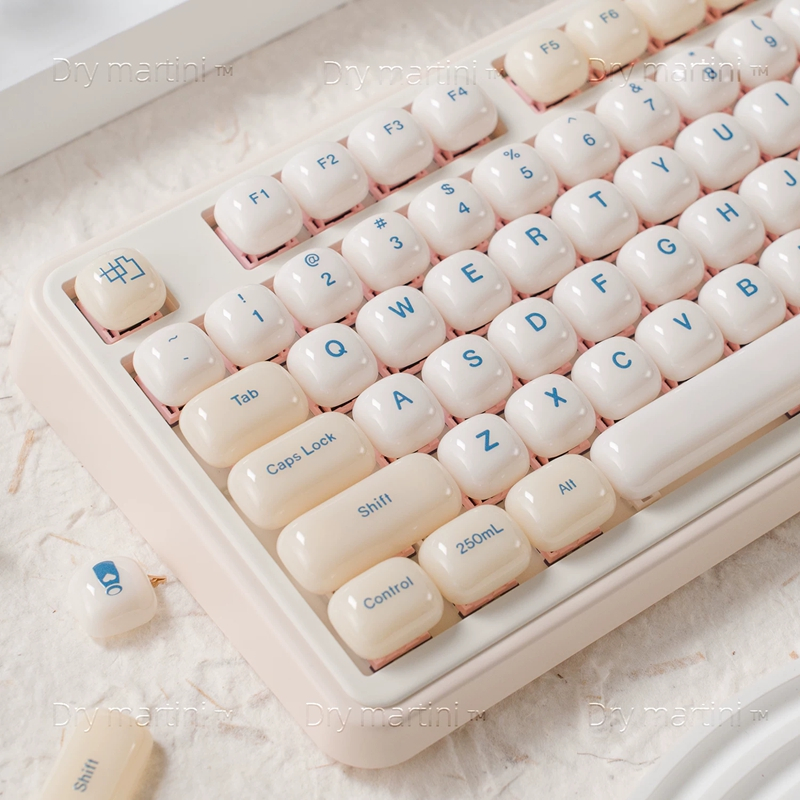 [Chỉ Keycap] Keycap sữa đậu nành PC Bề mặt bóng 119 phím Cấu hình MOG cho Cherry MX Switch Bàn phím 