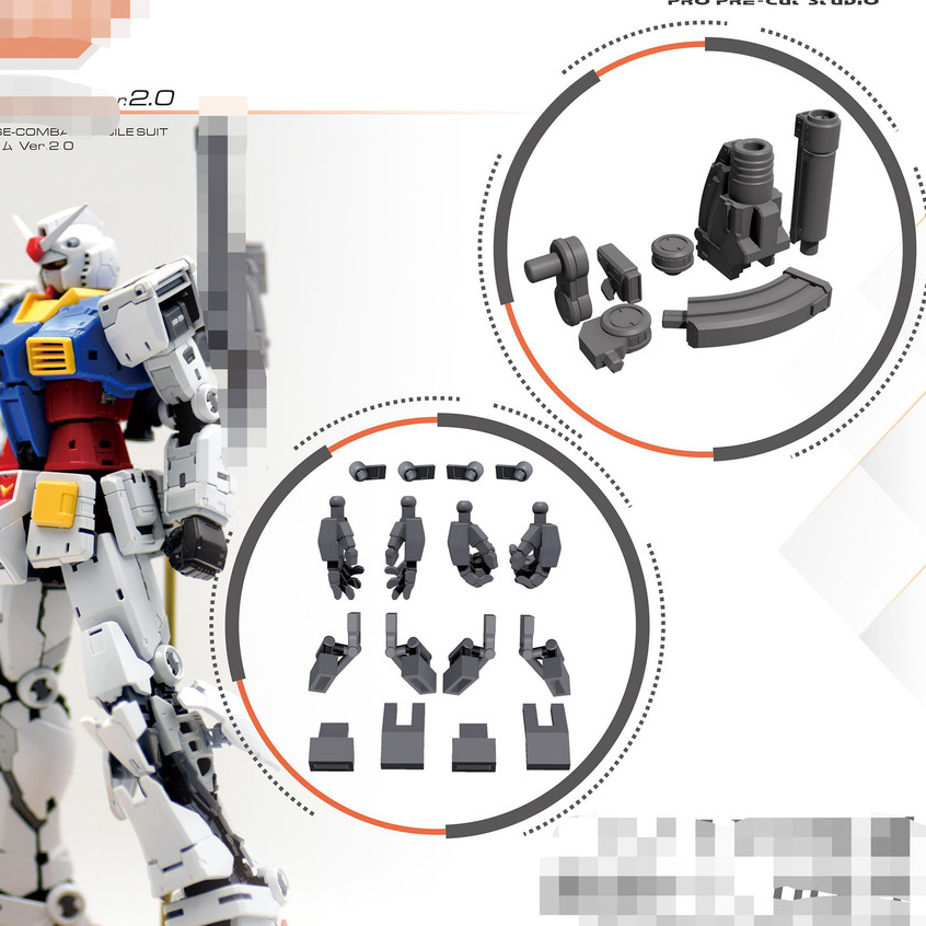 20260811 PHỤ TÙNG NewC phù hợp cho RGU RG RX78 RX-78-2 2.0 (Không bao gồm bộ dụng cụ)