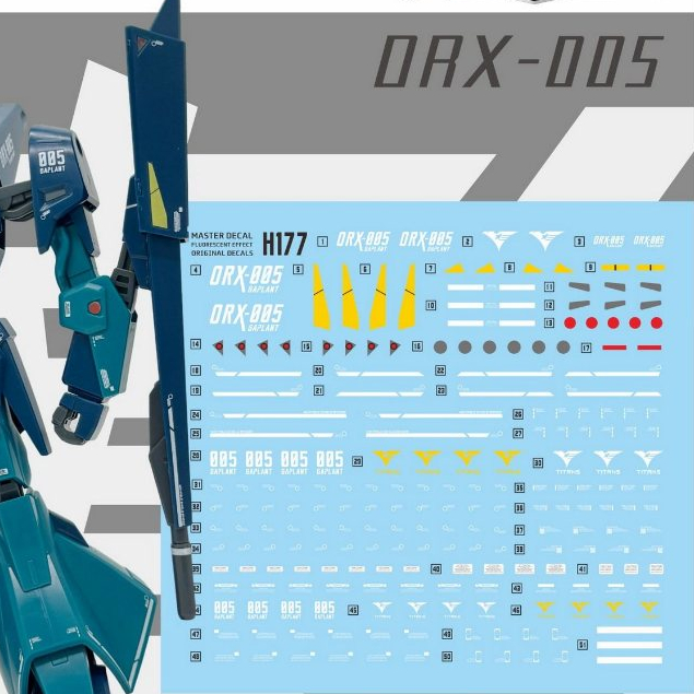 DAREN H177 HG 1 / 144 Gaplant ORG-005 Nhãn dán nước