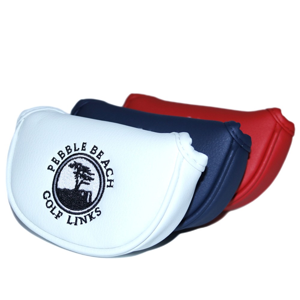 Nắp bảo vệ đầu gậy putter da nam châm Pebble Beach Golf Links dùng cho gậy putter trục giữa Mid Mall