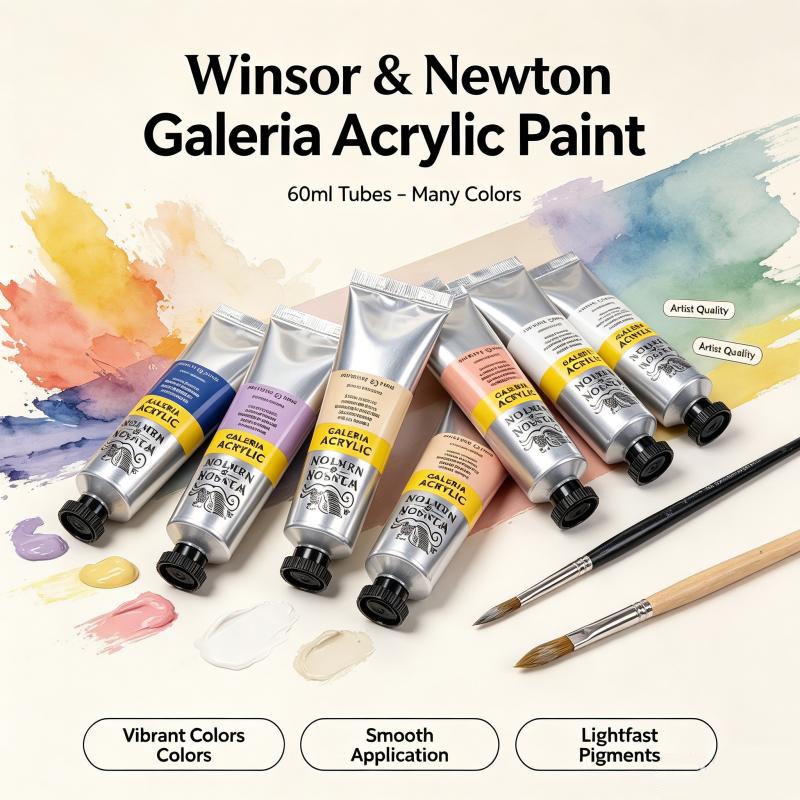 Winsor & Newton Galeria Acrylic Paint 60ml Màu sắc rực rỡ Lightfast Ứng dụng mượt mà Ống đơn Nghệ sĩ