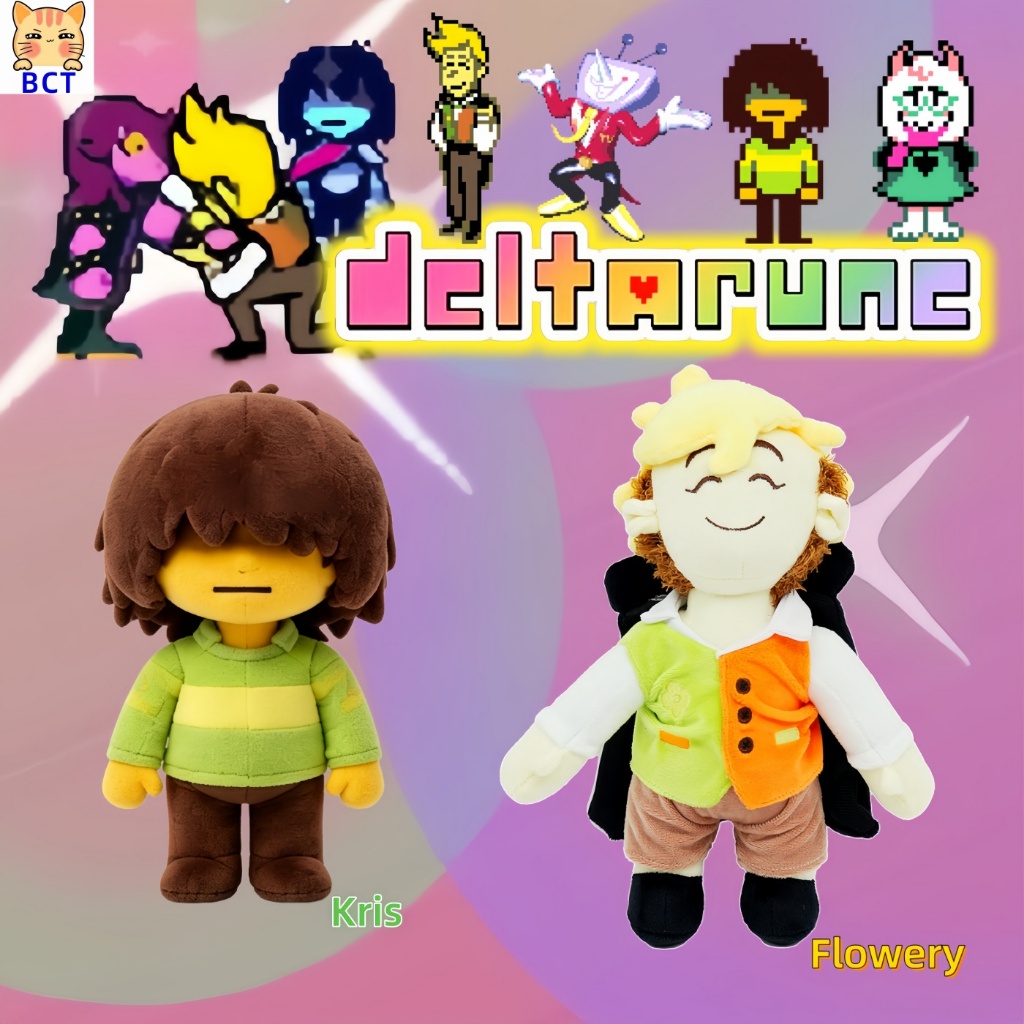 BCT✨Deltarune Chương 5✨Mới Flowery Kris Plushie Đồ Chơi Vui Vẻ Deltarune Sang Trọng Búp Bê Nhồi Bông
