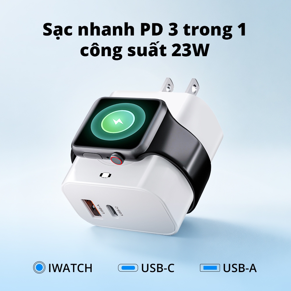 COD Bộ sạc không dây 3 trong 1 Apple 16 Watch 23W, tương thích với Apple Watch S10, Apple 15 Sạc nha