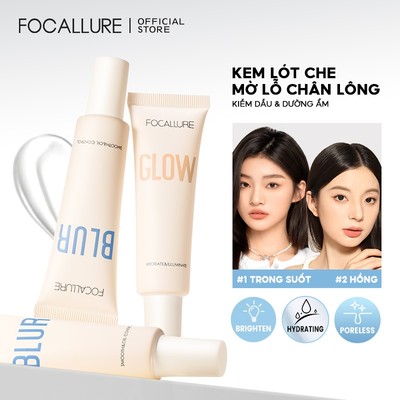 Kem lót FOCALLURE 25g trang điểm kiềm dầu nâng tông che lỗ chân lông làm mịn da