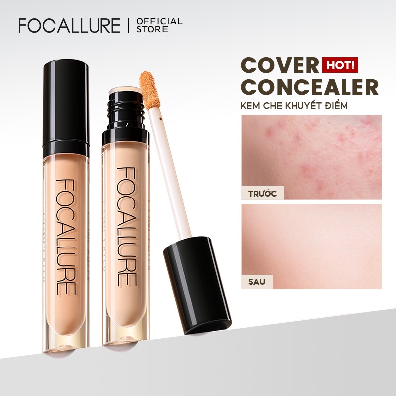 Kem che khuyết điểm FOCALLURE 10g trang điểm chuyên dụng 7 màu tùy chọn