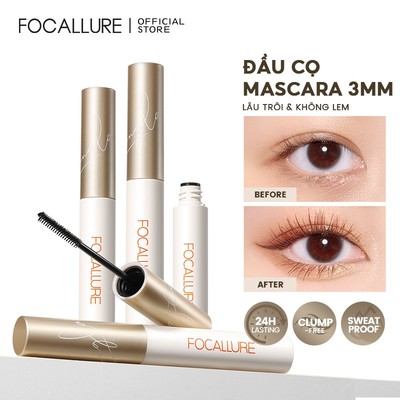 Mascara FOCALLURE giúp chuốt lông mi dài cong và đều kích thước đầu cọ 3mm 6g