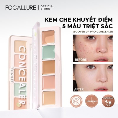 Kem che khuyết điểm Focallure độ che phủ cao chống thấm nước giữ màu lâu trôi 4.3g