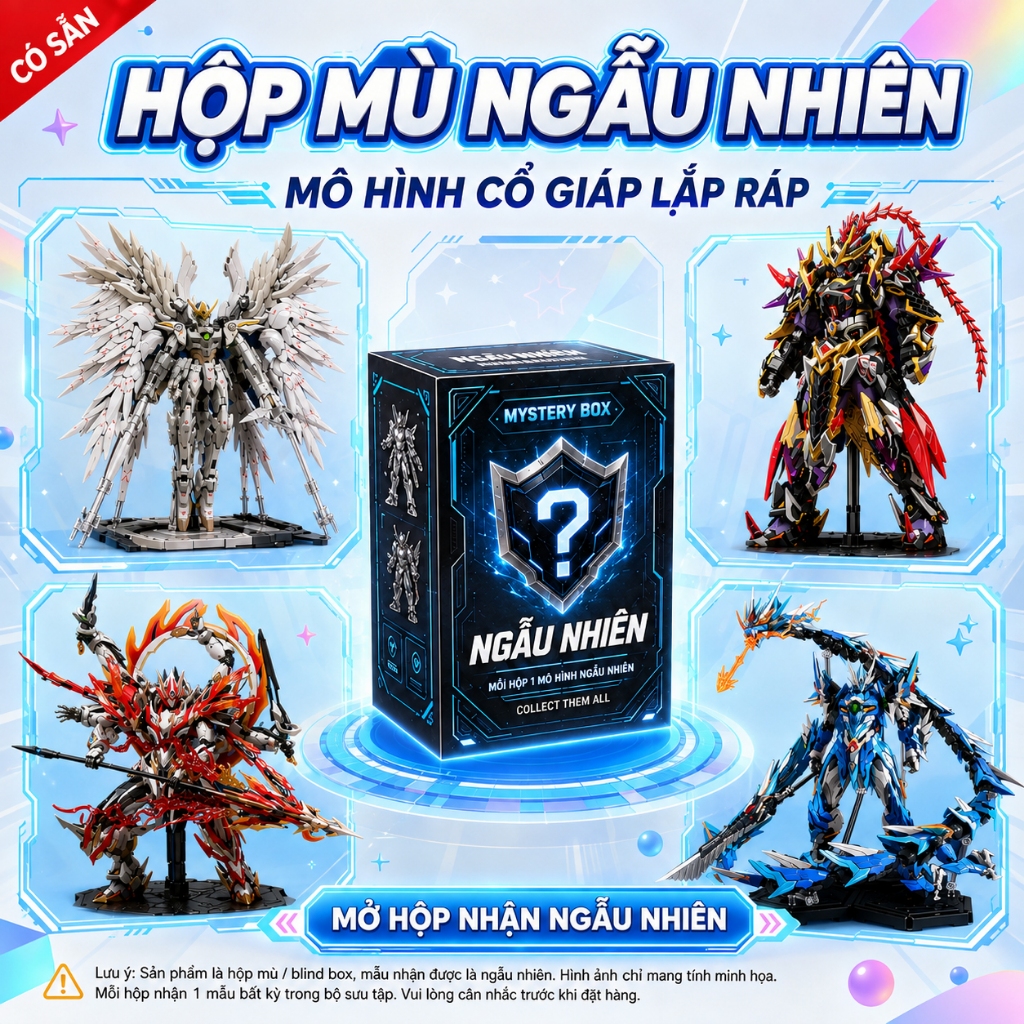 Hộp mù Motor Nuclear-Mô hình lắp ráp cơ giáp Lữ Bố, Na Tra, Áo Băng-Khung kim loại, quà tặng như Gun