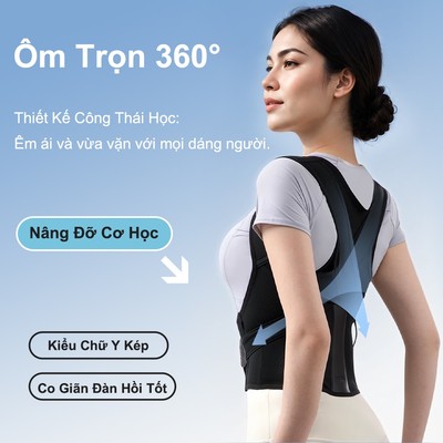 babaka Bộ chỉnh sửa răng giả dành cho nam và nữ mở vai và chỉnh sửa lưng gù, giảm áp lực cột sống, lý tưởng cho nhân viên văn phòng và những người dành nhiều giờ để di động