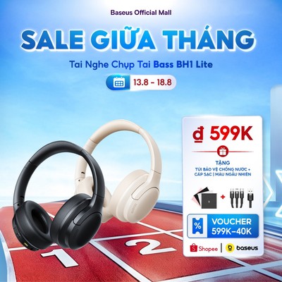 Tai Nghe Bass BH1 Lite Chống Ồn Chủ Động (ANC) Thời Lượng Pin Lên Đến 80 Giờ