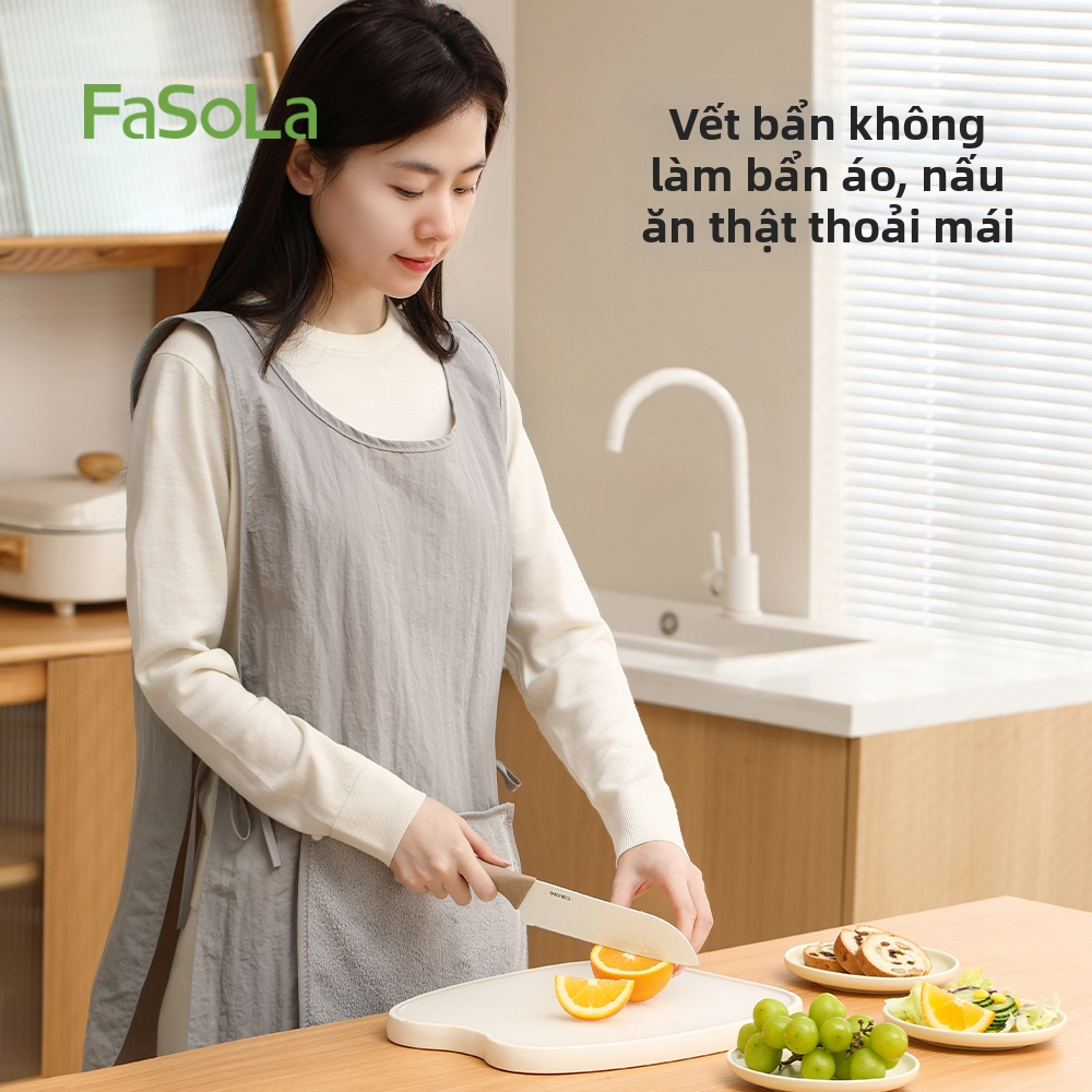 FaSoLa Tạp dề nhà bếp chống thấm nước và chống bám bẩn FaSoLa, có thể lau tay, thích hợp cho công vi