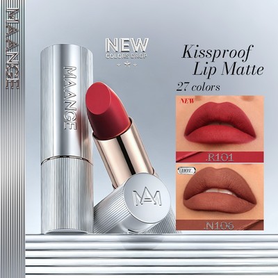 MAANGE Matte Lipstick Transfer-Proof 24H Trang điểm môi lâu trôi Chống thấm nước Hydrating Smudgeproof L05