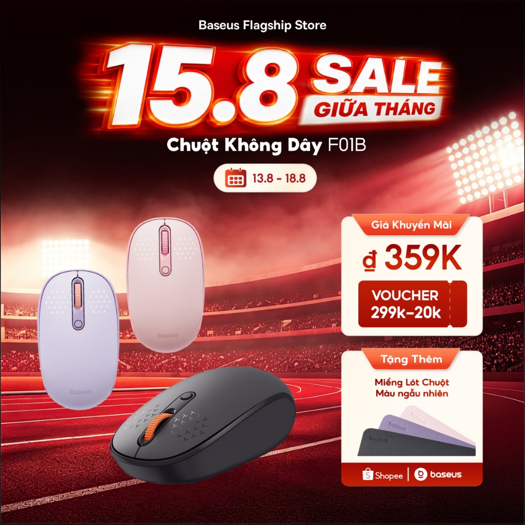 Baseus Chuột Không Dây 1600Dpi Cho Máy Tính