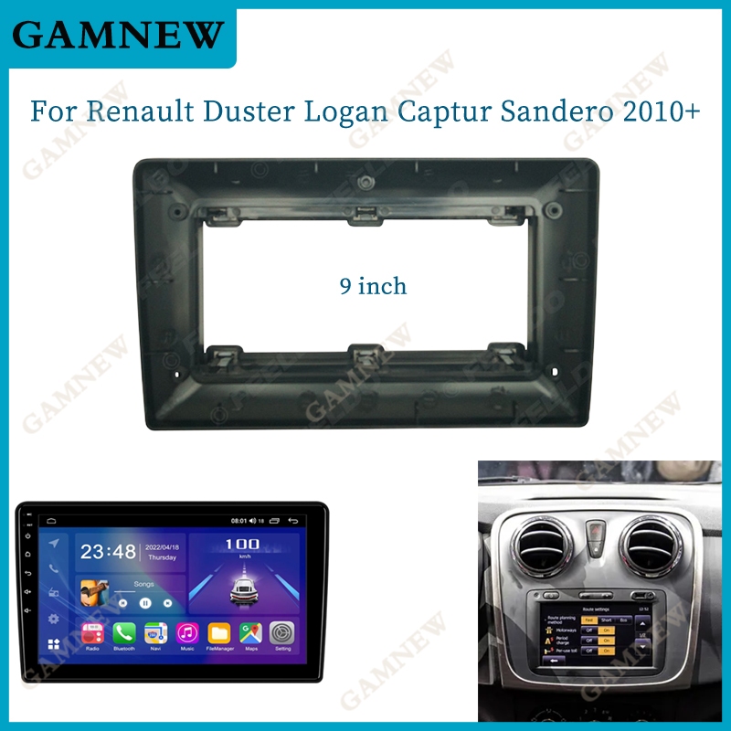 Bộ chuyển đổi Fascia khung ô tô 9 Inch cho 2010 + RENAULT DUSTER / 2013 + LOGON, CAPTUR, SYMBOL / 20