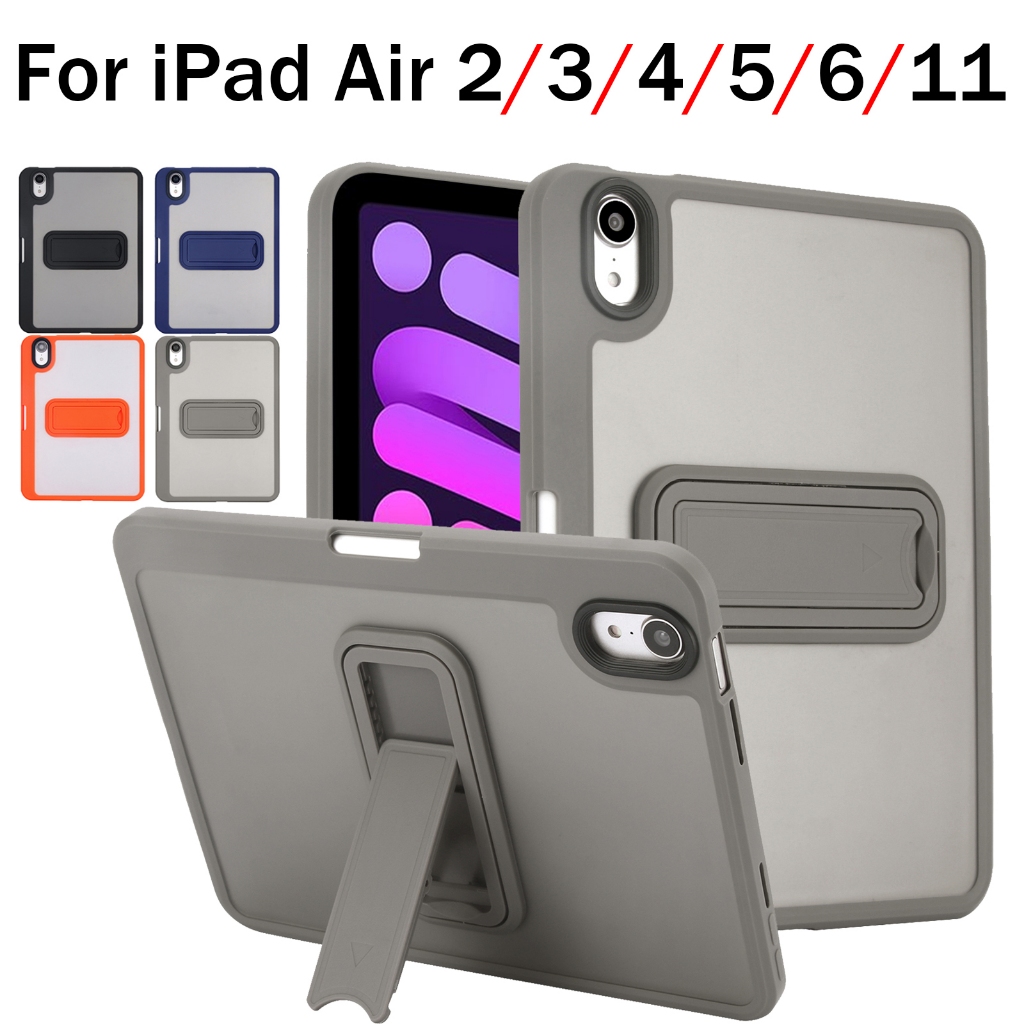 Dành Cho iPad Air 11 2025 / 2024 M3 M2 Air 2 3 4 5 6 Máy Tính Bảng Da Thân Thiện Với Da Đứng Có Khe 
