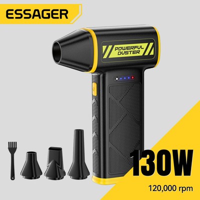 Essager 130W tốc độ cao ​​Quạt 120.000 vòng / phút với nhiều đầu nối Thích hợp cho các kịch bản khác nhau Nhỏ gọn và dễ lưu trữ