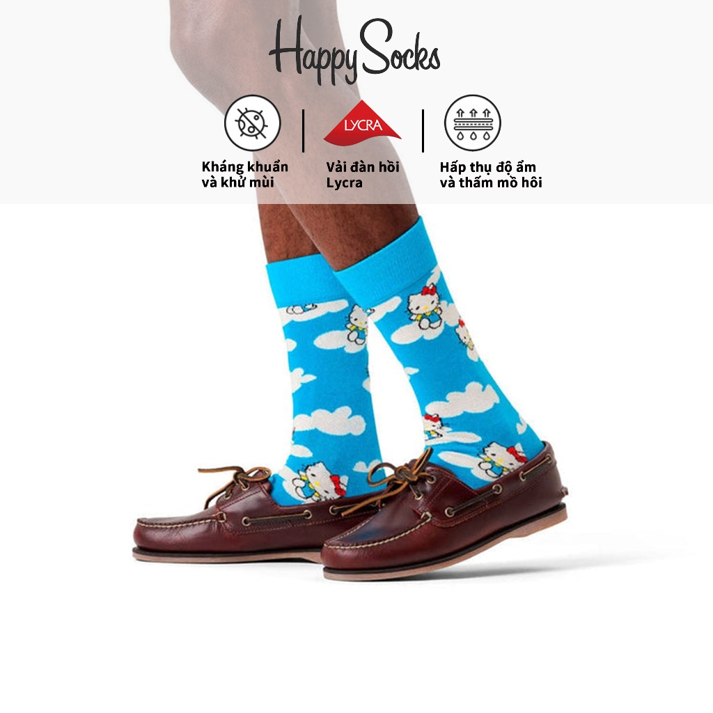 Happy Socks Tất Vớ Nữ Dễ Thương Cotton Crew Socks