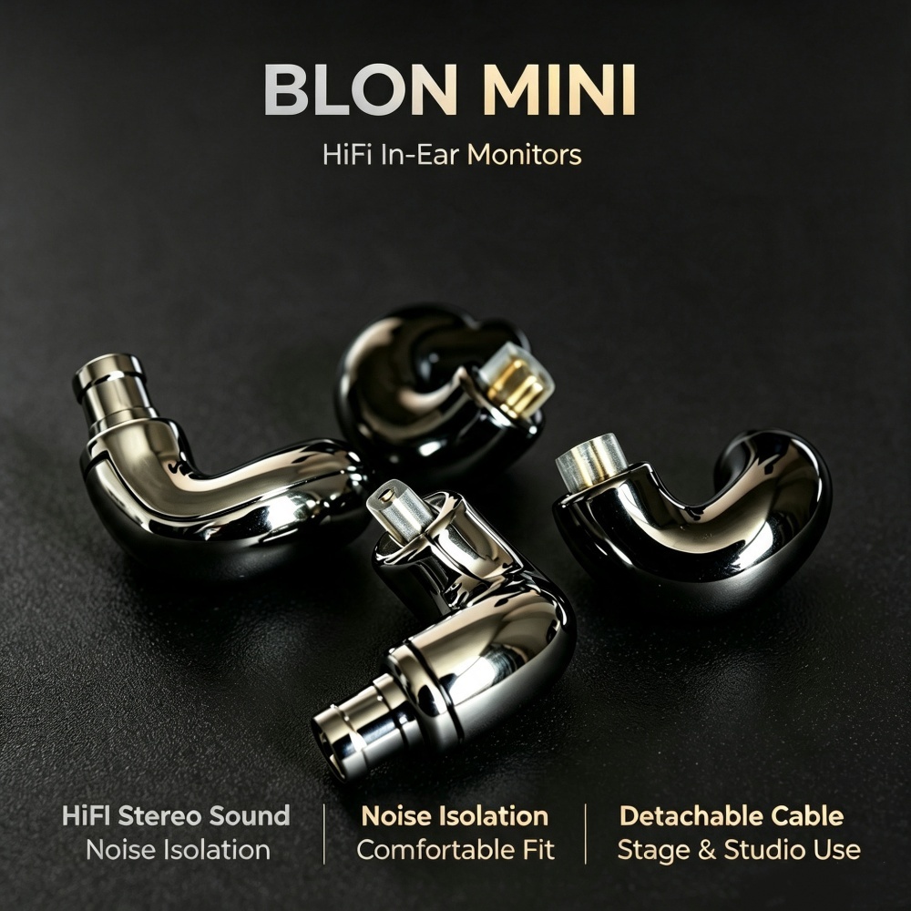 BLON BL-mini 6mm Trình điều khiển năng động Tai nghe nhét tai IEM DJ Tai nghe chạy bộ nghe nhét 2 đầ