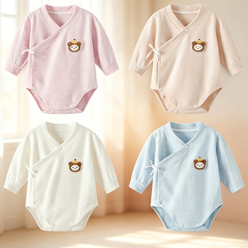 Cotton bodysuit bé trai bodysuit cho bé áo quần sơ sinh bộ ngủ dài tay cho bé trai bodysuit cho bé g