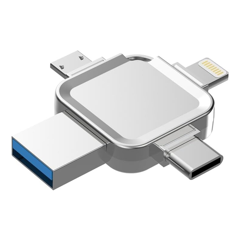 Flashdisk Otg 2TB cho 4 trong 1 HP OTG IOS Flashdisk USB tốc độ cao 3.0.128GB 256GB 512GB 1TB Đĩa Fl