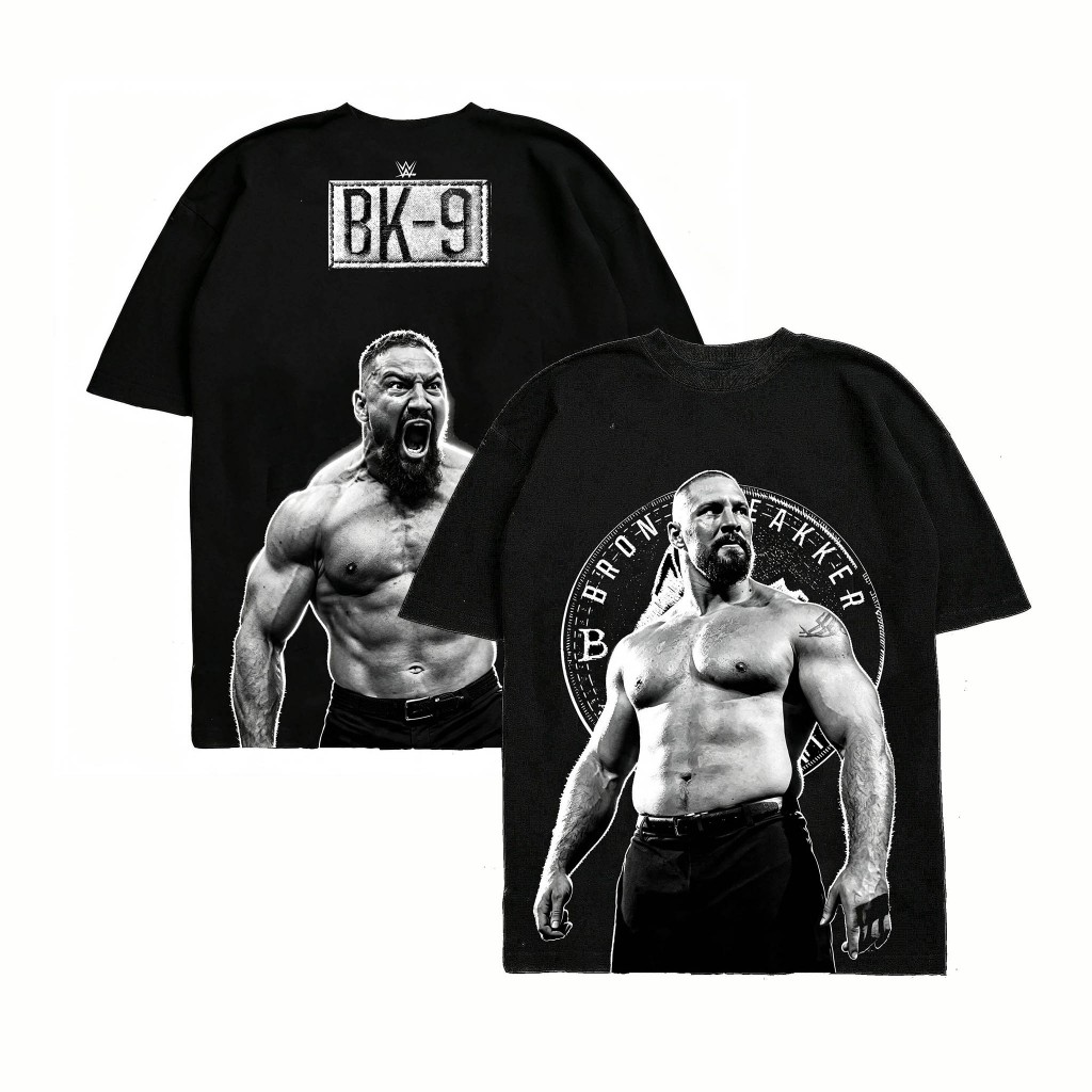 Wwe Nam Đen Bron Breakker Breakk Unit Hình Boxy Áo Thun