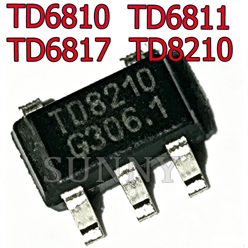 10 Chiếc Thương Hiệu Mới Chính Hãng TD6810 TD6811 TD6817 TD8210TR Chip Điện Miếng Dán SOT23-5