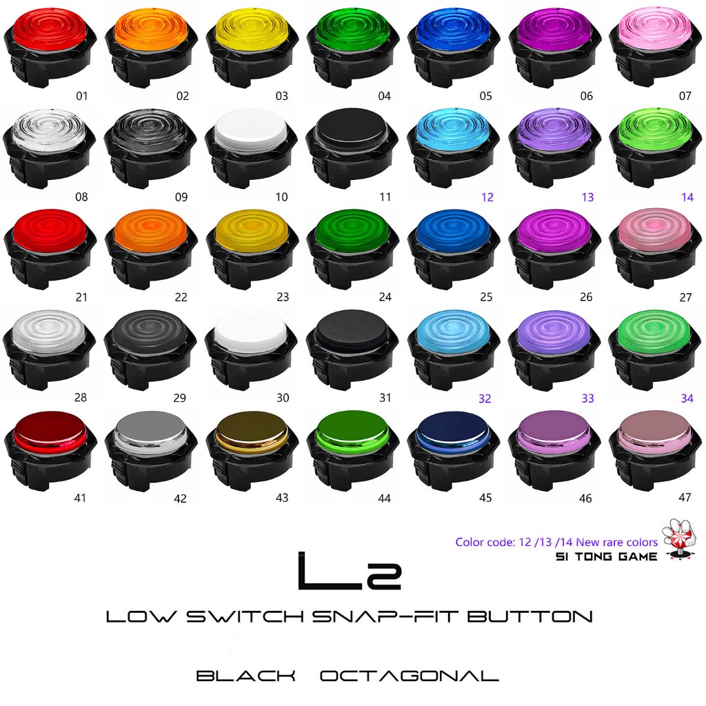 ST-L2 / SiTong Arcade / Kailh Raptor Series-Glede Switch / Mũ mịn / Street Fighter 6 / 2.8 phích cắm