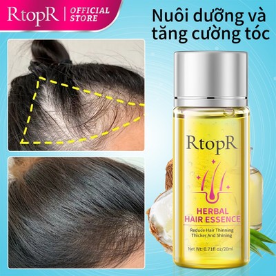 RtopR Tinh dầu dưỡng tóc ngăn rụng tóc 20ml  Dầu Dưỡng Tóc Dành Cho Nữ, Giúp Ngăn Ngừa Tóc Xù, Làm Mềm Mượt Tóc, Cải Thiện Và Khôi Phục Tóc Khô, Tóc Uốn Và Tóc Nhuộm Hư Tổn 20ml