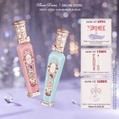 Son Kem 3.5ml Flower Knows Vỏ In Họa Tiết Hoa / Dâu Tây Xinh Xắn