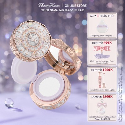 Flower Knows Knight Unicorn Collection Cloud Loose Setting Powder Làn da mộc sáng nhẹ, giữ trọn độ rạng rỡ mềm mại