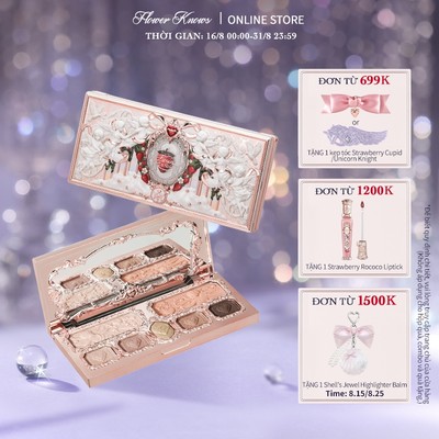 Bộ sưu tập Flower Knows Strawberry Cupid Bảng màu mặt đa năng Bảng Phấn Mắt 14g