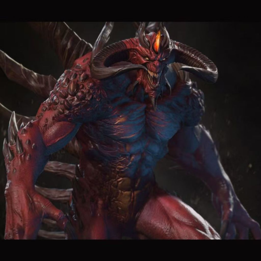 Thần Bóng Tối Diablo Diablo Big Dứa Nhựa Trắng In Mẫu Phần Mô Hình Độ Chính Xác Cao KCQ0
