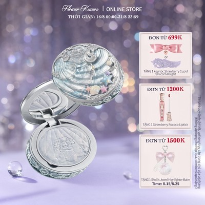 Phấn Phủ Nén Flower Knows Shell 's Jewel Bộ sưu tập Kiềm Dầu Che Khuyết Điểm 9g