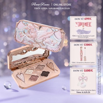 Bộ sưu tập Flower Knows Knight Unicorn Bảng trang điểm Satin 6 màu