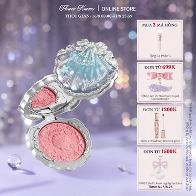 Phấn Má Hồng Flower Knows Shell 's Jewel Bộ Sưu Tập Bột mềm Mịn Lì Lên Chuẩn Màu Blush Powder  5g