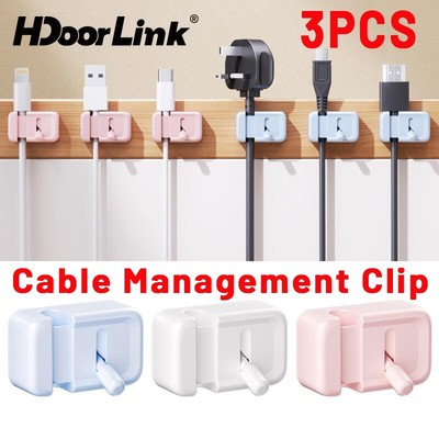 Kẹp Quản Lý Cáp HdoorLink Cho Bàn Để Bàn Để Bàn Cáp Tổ Chức Cho Điện Thoại Sạc Dữ Liệu Tai Nghe Chuột Di Động Kẹp Cáp