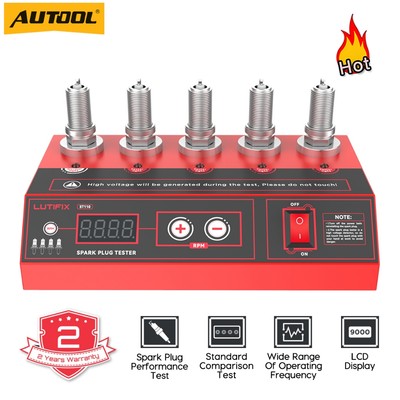 Máy kiểm tra đánh lửa tần số cao 5 lỗ AUTOOL ST110, Công cụ chẩn đoán bugi động cơ ô tô 220V với tốc độ tối đa 9000 vòng / phút