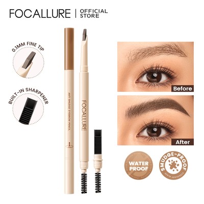 [COMB] Bút chì kẻ mày FOCALLURE EverSharp Blade Chống thấm nước Chống nhòe Sắc tố cao Chống vỡ Không đóng băng Mịn 0,2g