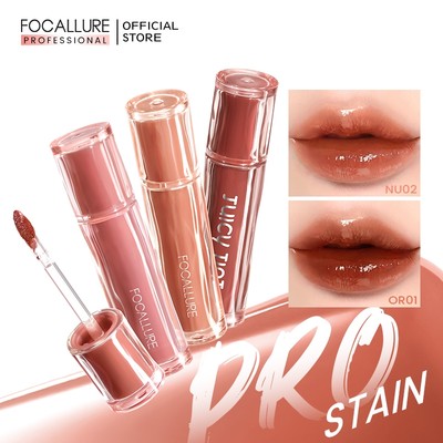 【COMB】FOCALLURE 2 gói Gương Syrup Tint Dewy Lip Tint Gloss Rich High Pigment