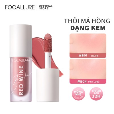 Kem má hồng FOCALLURE tông màu đỏ rượu trang điểm mặt 42g