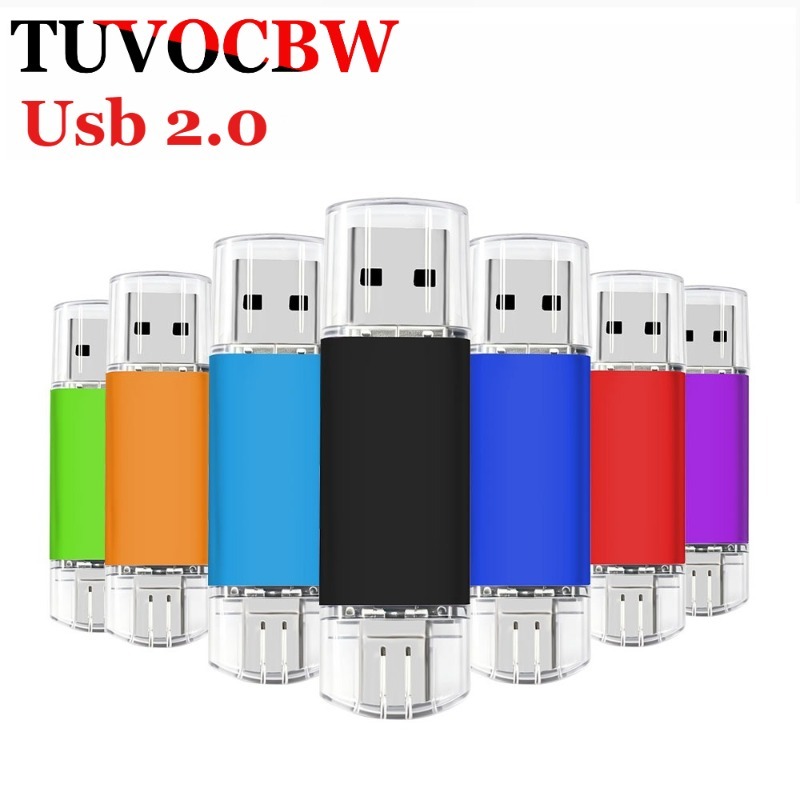 Loại C Nhiều Màu Sắc Usb 2.0 Ổ Đĩa Flash 4GB 8GB OTG Pen Drive Memory Stick 16GB 32GB Quà Tặng Kinh 