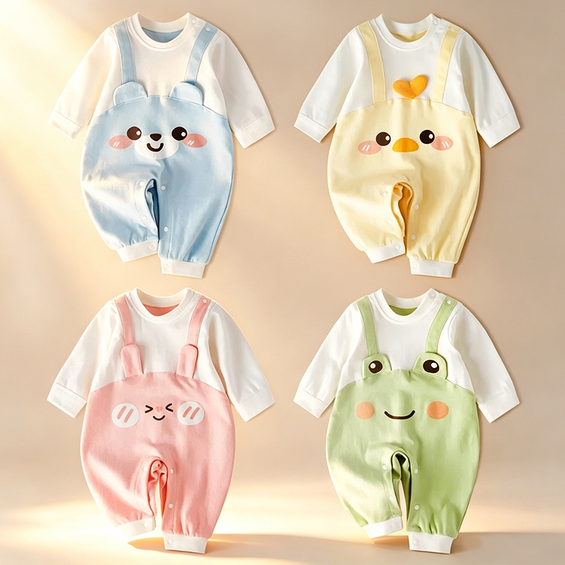 100% Cotton bodysuit bé trai body dài tay cho bé gái bộ ngủ dài tay cho bé trai bodysuit cho bé
