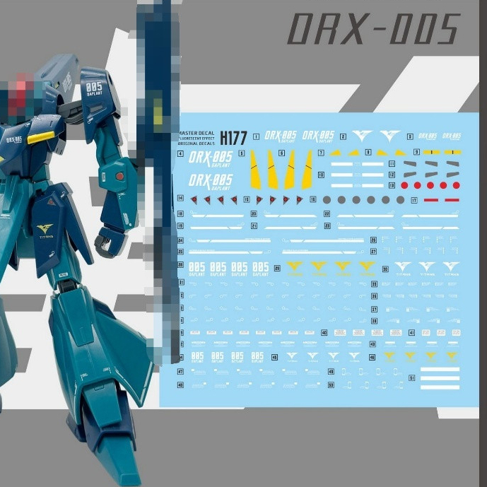 Decal trượt nước MASTER H177 cho HGUC HG Gaplant (Không bao gồm bộ dụng cụ mô hình)