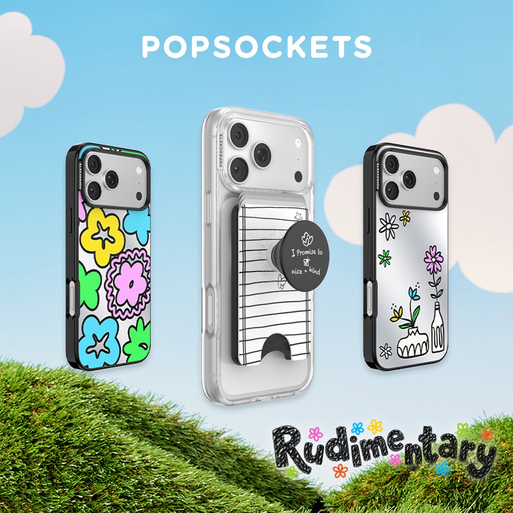 PopSockets Rudimentary PopWallet + cho MagSafe | Kẹp điện thoại và ví điện thoại cao cấp | Giá đỡ đi