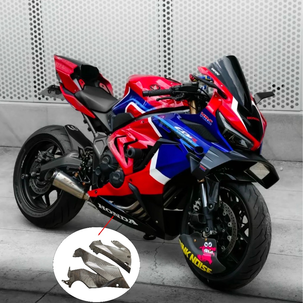 Thích Hợp Cho Xe Honda CBR650R 2017-2023 3K 100% Sợi Carbon Khô CBR650R Phụ Kiện Xe Máy Dưới Cánh Gi